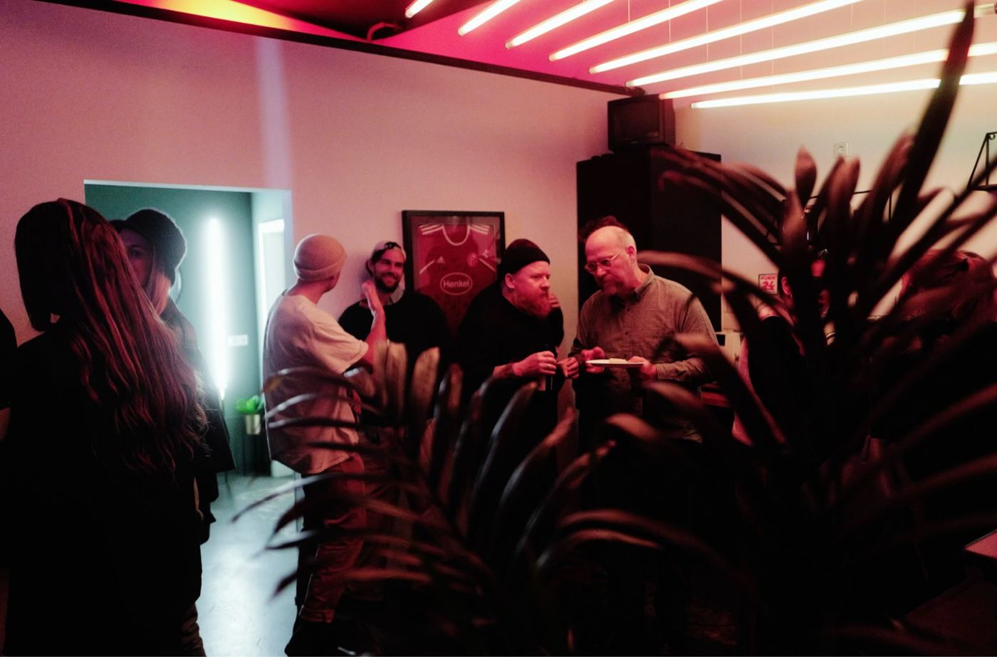 Guests under red light